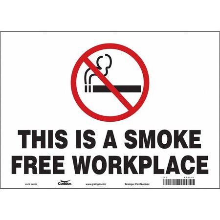 Condor Safety Sign, 10" H, 14 in W, Vinyl, Horizontal Rectangle, English, 474L41 474L41