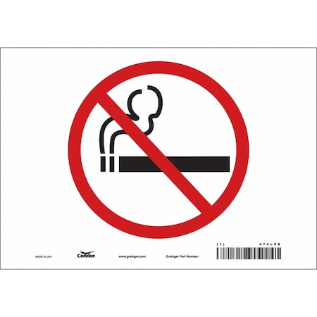 Condor Safety Sign, 7" H, 10" W, Vinyl, Vertical Rectangle, No Text, 474L58 474L58