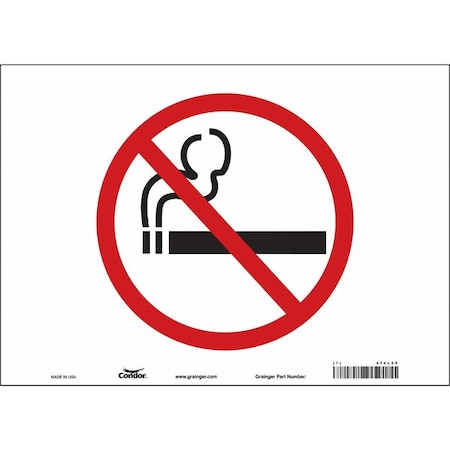 Condor Safety Sign, 10" H, 14 in W, Vinyl, Horizontal Rectangle, No Text, 474L59 474L59