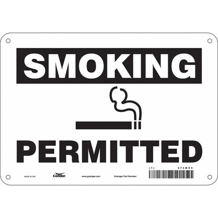 Condor Safety Sign, 7" H, 10" W, Polyethylene, Vertical Rectangle, English, 474M85 474M85