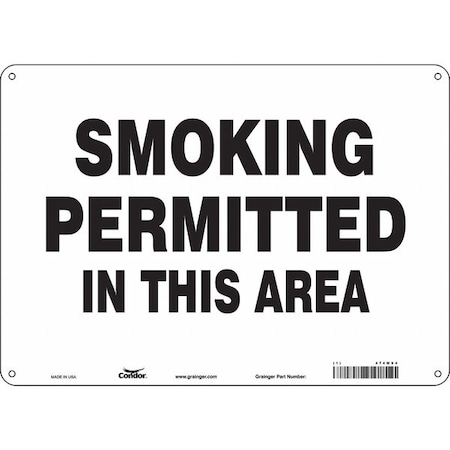 Condor Safety Sign, 10" H, 14 in W, Polyethylene, Horizontal Rectangle, English, 474M94 474M94