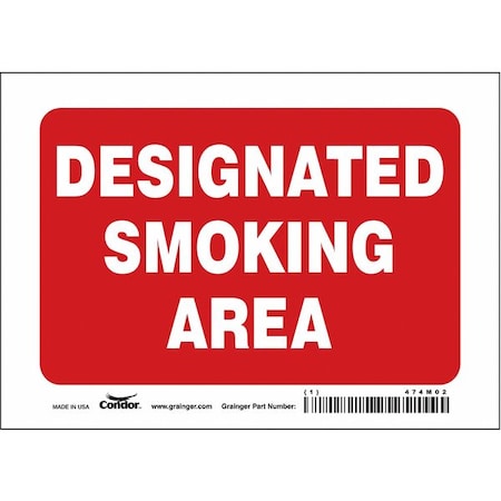 Condor Safety Sign, 5 in H, 7 in W, Vinyl, Horizontal Rectangle, English, 474M02 474M02