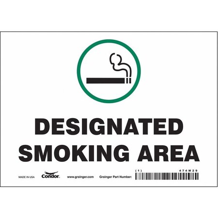 Condor Safety Sign, 5 in H, 7 in W, Vinyl, Horizontal Rectangle, English, 474M29 474M29