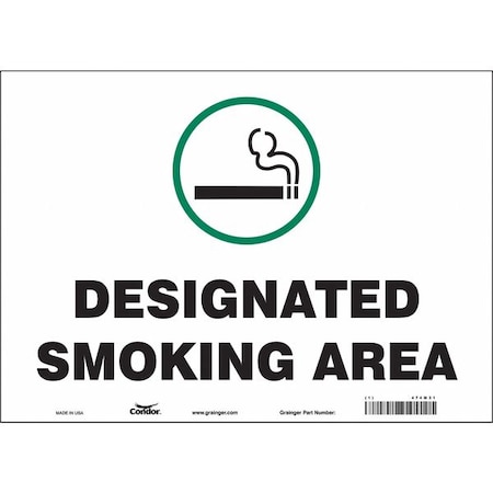 Condor Safety Sign, 10" H, 14 in W, Vinyl, Horizontal Rectangle, English, 474M31 474M31