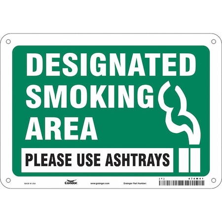 Condor Safety Sign, 7" H, 10" W, Vertical Rectangle, English, 474M41 474M41