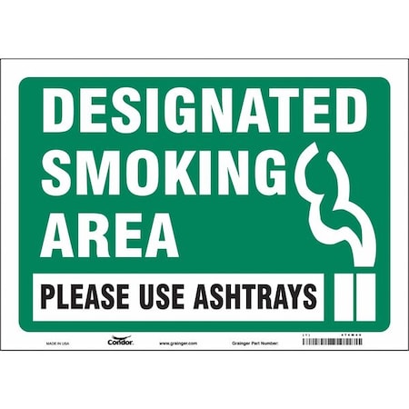Condor Safety Sign, 10" H, 14 in W, Vinyl, Horizontal Rectangle, English, 474M46 474M46