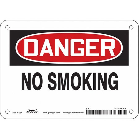 Condor Safety Sign, 5 in H, 7 in W, Vinyl, Horizontal Rectangle, English, 474N92 474N92