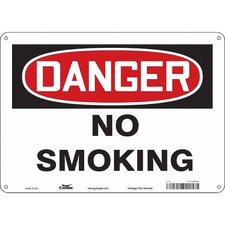 Condor Safety Sign, 10" H, 14 in W, Vinyl, Horizontal Rectangle, English, 474N94 474N94