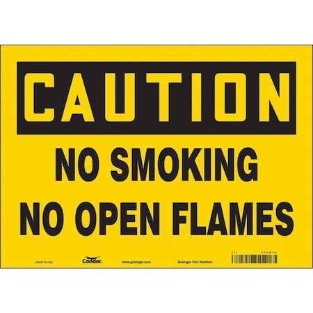 Condor Safety Sign, 10" H, 14 in W, Vinyl, Horizontal Rectangle, English, 474N72 474N72