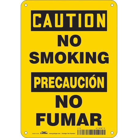 Condor Safety Sign, 10" H, 7 in W, Horizontal Rectangle, English, Spanish, 474N73 474N73