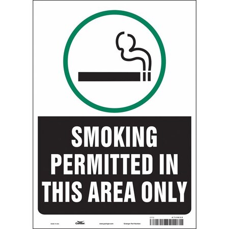Condor Safety Sign, 14 in H, 10" W, Vinyl, Vertical Rectangle, English, 474N08 474N08