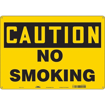 Zoro Select Safety Sign, 14 in H, 20 in W, Fiberglass, Horizontal Rectangle, English, 474N24 474N24