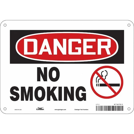 Condor Safety Sign, 7" H, 10" W, Polyethylene, Vertical Rectangle, English, 474P01 474P01