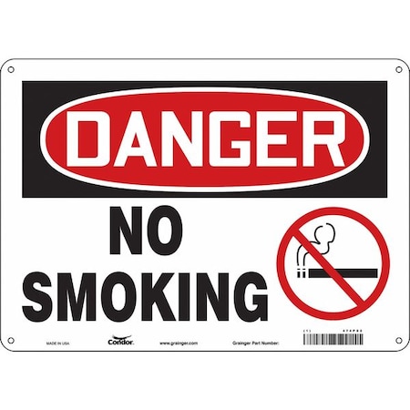 Condor Safety Sign, 10" H, 14 in W, Polyethylene, Horizontal Rectangle, English, 474P02 474P02