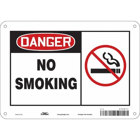 Condor Safety Sign, 7" H, 10" W, Vinyl, Vertical Rectangle, English, 474P11 474P11