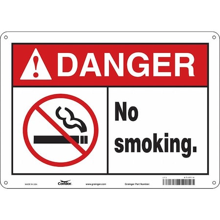 Condor Safety Sign, 10" H, 14 in W, Horizontal Rectangle, English, 474P14 474P14