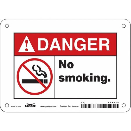 Condor Safety Sign, 5 in H, 7 in W, Vinyl, Horizontal Rectangle, English, 474P19 474P19