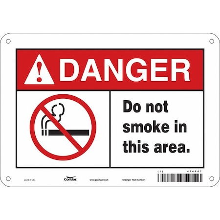 Condor Safety Sign, 7" H, 10" W, Vertical Rectangle, English, 474P67 474P67