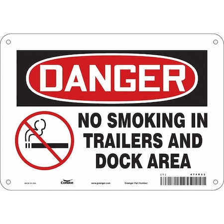 Condor Safety Sign, 7" H, 10" W, Vertical Rectangle, English, 474R92 474R92