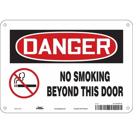 Condor Safety Sign, 7" H, 10" W, Vertical Rectangle, English, 474R08 474R08