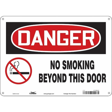 Condor Safety Sign, 10" H, 14 in W, Horizontal Rectangle, English, 474R09 474R09