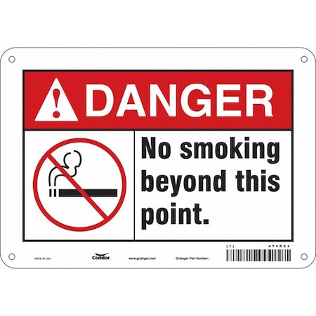 Condor Safety Sign, 7" H, 10" W, Vertical Rectangle, English, 474R24 474R24