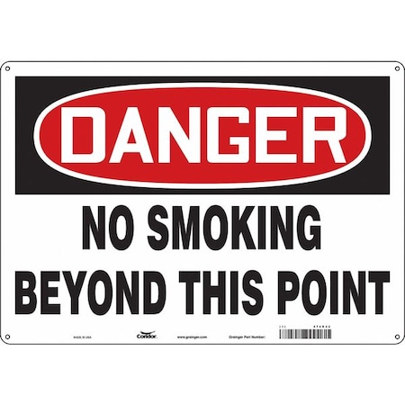 Condor Safety Sign, 14 in H, 20 in W, Horizontal Rectangle, English, 474R42 474R42