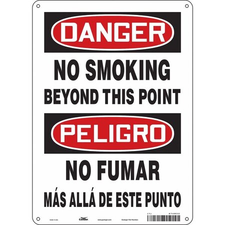 Condor Safety Sign, 14 in H, 10" W, Vertical Rectangle, English, Spanish, 474R52 474R52