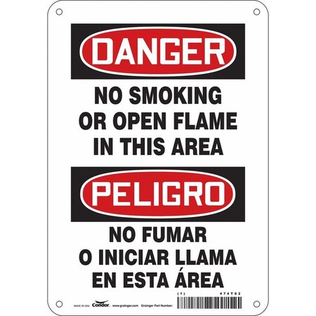 Condor Safety Sign, 10" H, 7 in W, Horizontal Rectangle, English, Spanish, 474T82 474T82