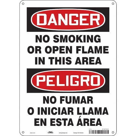 Condor Safety Sign, 14 in H, 10" W, Vertical Rectangle, English, Spanish, 474T83 474T83