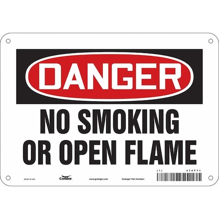 Condor Safety Sign, 7" H, 10" W, Polyethylene, Vertical Rectangle, English, 474T71 474T71