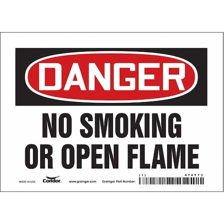 Condor Safety Sign, 5 in H, 7 in W, Vinyl, Horizontal Rectangle, English, 474T73 474T73