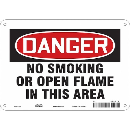 Condor Safety Sign, 7" H, 10" W, Polyethylene, Vertical Rectangle, English, 474T78 474T78