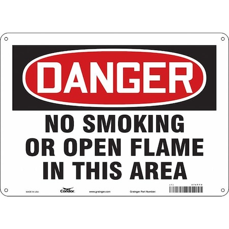 Condor Safety Sign, 10" H, 14 in W, Polyethylene, Horizontal Rectangle, English, 474T79 474T79