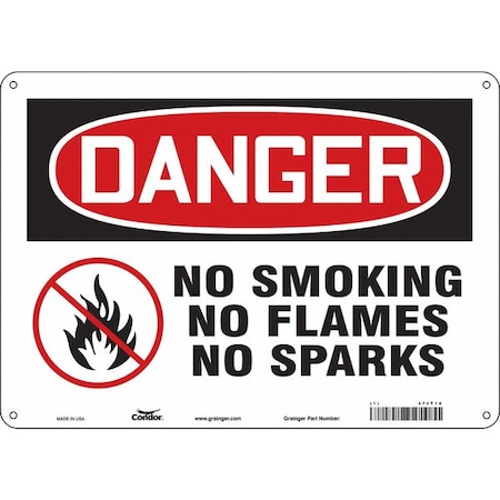Condor Safety Sign, 10" H, 14 in W, Horizontal Rectangle, English, 474T18 474T18