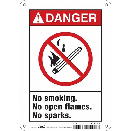 Condor Safety Sign, 10" H, 7 in W, Horizontal Rectangle, English, 474T56 474T56