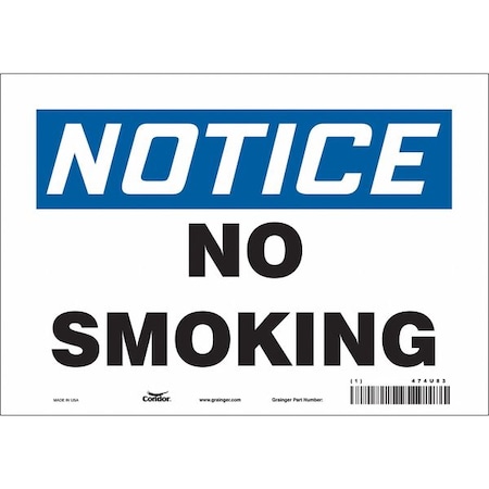 Condor Safety Sign, 7" H, 10" W, Vinyl, Vertical Rectangle, English, 474U83 474U83