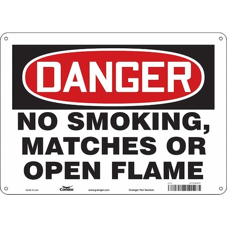 Condor Safety Sign, 10" H, 14 in W, Horizontal Rectangle, English, 474U07 474U07