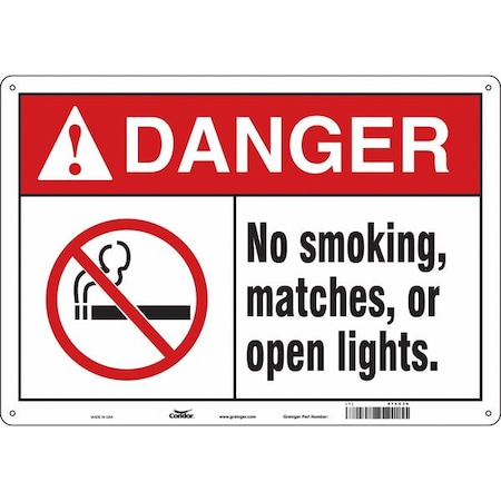 Condor Safety Sign, 14 in H, 20 in W, Polyethylene, Horizontal Rectangle, English, 474U39 474U39