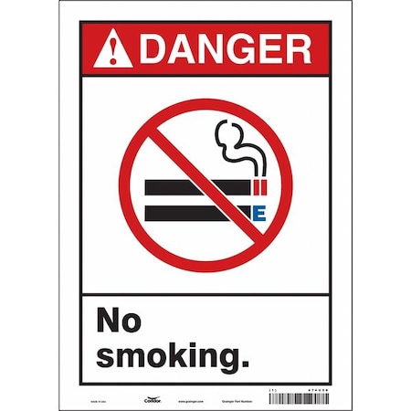 Condor Safety Sign, 14 in H, 10" W, Vinyl, Vertical Rectangle, English, 474U58 474U58