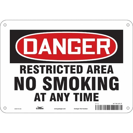 Condor Safety Sign, 7" H, 10" W, Vertical Rectangle, English, 474U67 474U67