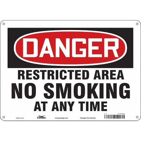 Condor Safety Sign, 10" H, 14 in W, Horizontal Rectangle, English, 474U68 474U68