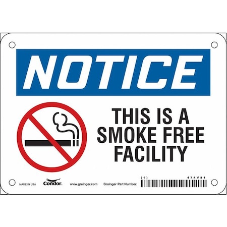 Condor Safety Sign, 5 in H, 7 in W, Vinyl, Horizontal Rectangle, English, 474V81 474V81