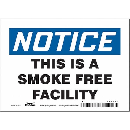 Condor Safety Sign, 5 in H, 7 in W, Vinyl, Horizontal Rectangle, English, 474V73 474V73