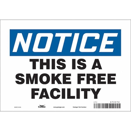 Condor Safety Sign, 7" H, 10" W, Vinyl, Vertical Rectangle, English, 474V74 474V74