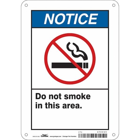 Condor Safety Sign, 10" H, 7 in W, Horizontal Rectangle, English, 474V05 474V05