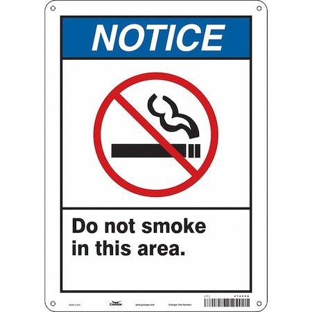 Condor Safety Sign, 14 in H, 10" W, Polyethylene, Vertical Rectangle, English, 474V08 474V08