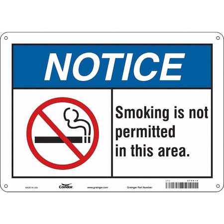 Condor Safety Sign, 10" H, 14 in W, Horizontal Rectangle, English, 474V19 474V19