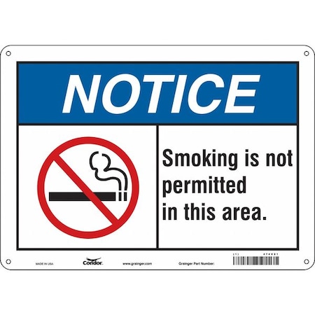 Condor Safety Sign, 10" H, 14 in W, Polyethylene, Horizontal Rectangle, English, 474V21 474V21