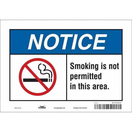 Condor Safety Sign, 7" H, 10" W, Vinyl, Vertical Rectangle, English, 474V24 474V24